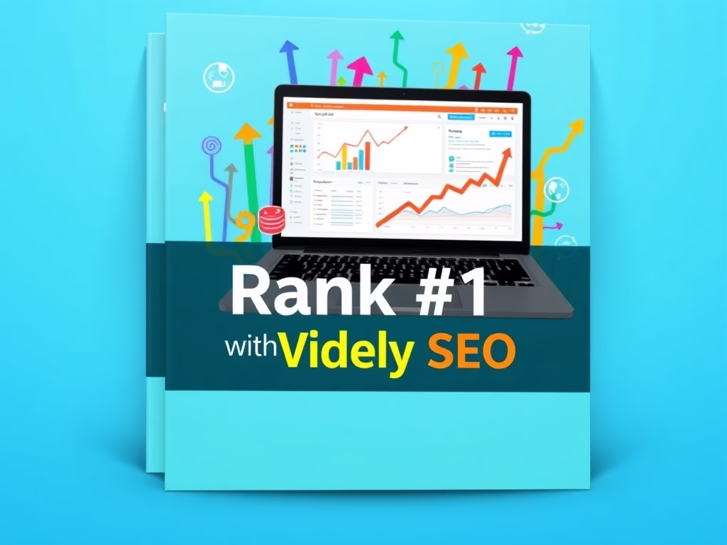 Laptop displaying SEO analytics and graphs