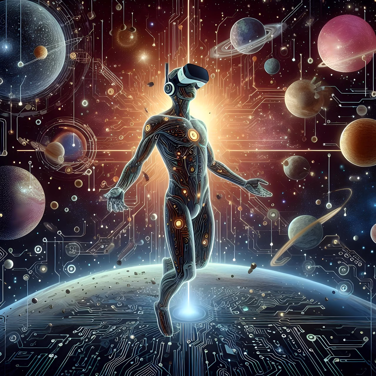 Futuristic digital interface representing AI Horizon 2026, showing holographic data streams, neural networks, and advanced technology visuals