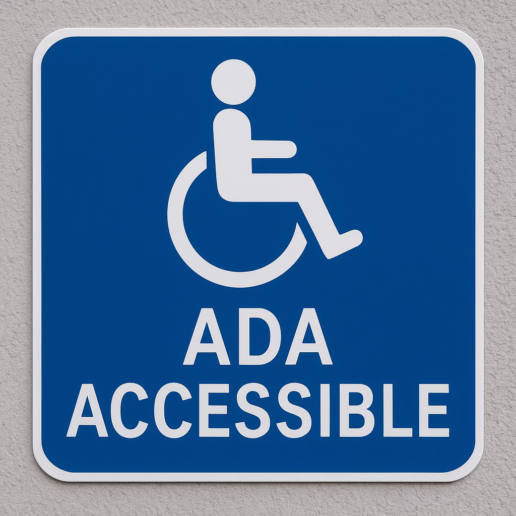ADA accessibility sign